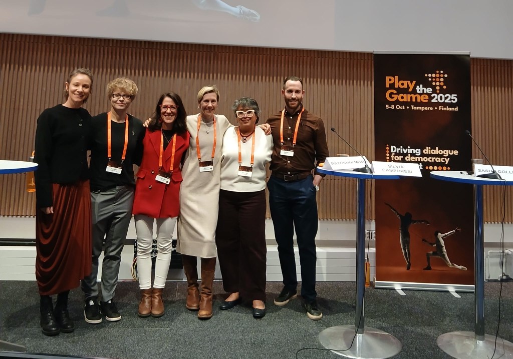 From left to right: Madeleine Pape, Sone Erikainen, Silvia Camporesi, Sasha Gollish, Payoshni Mitra, and Marcus Mazzucco.